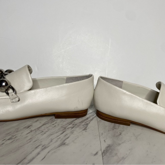 Marc Fisher Elenda White Leather Loafer 6 1/2 M - Picture 8 of 14